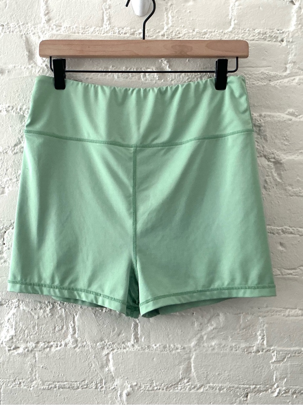 Wolf & Whistle Womens Athletic Shorts High Waisted Size M Activewear Mint Green